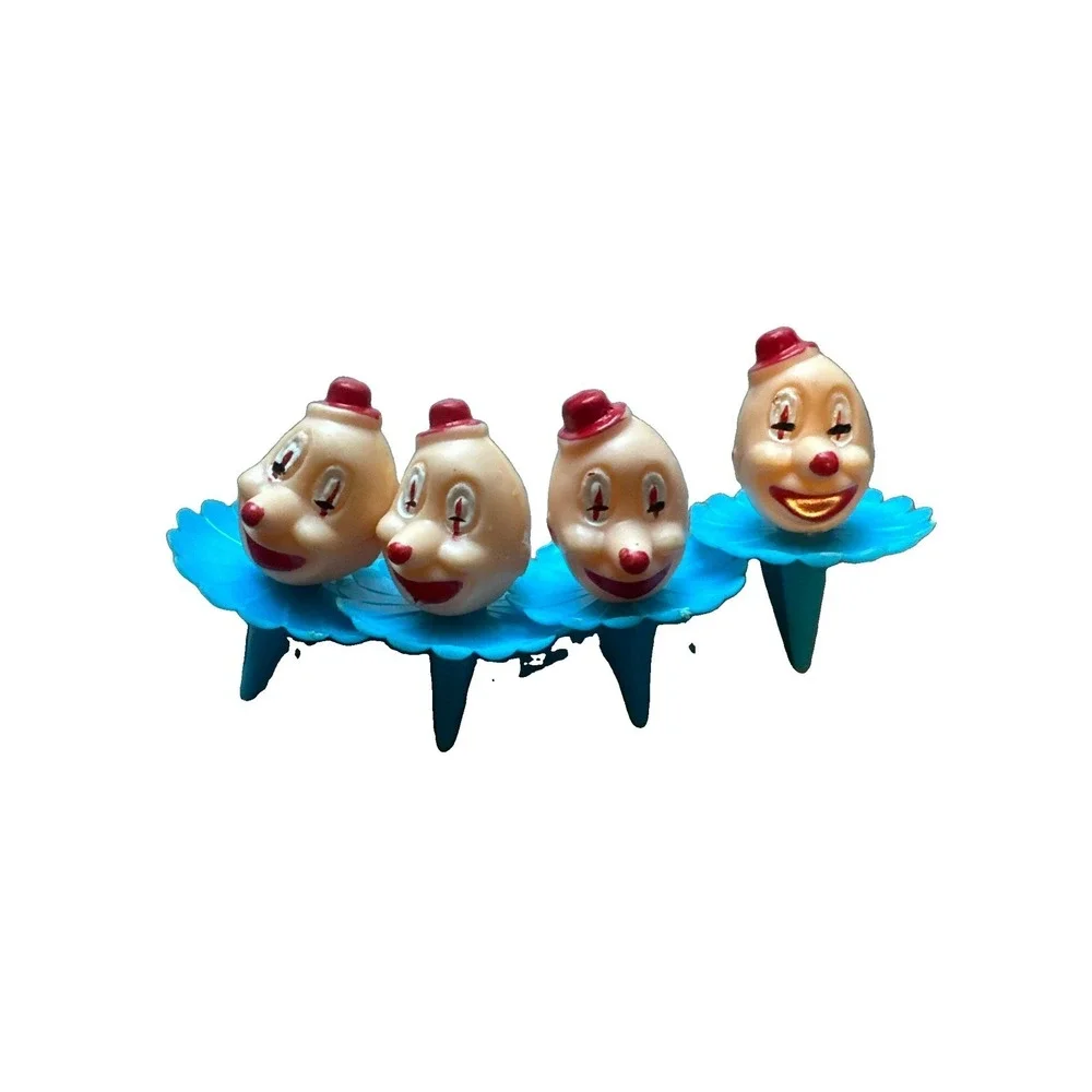 Cake Toppers Vintage 5 Balloon Clusters, 12 Clown Heads, Circus Animals